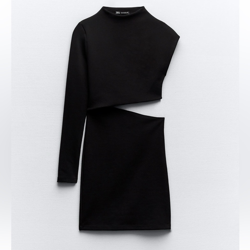Elegant Black Asymmetrical Dress